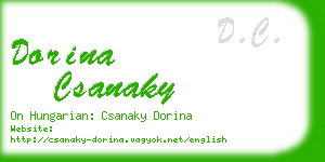 dorina csanaky business card